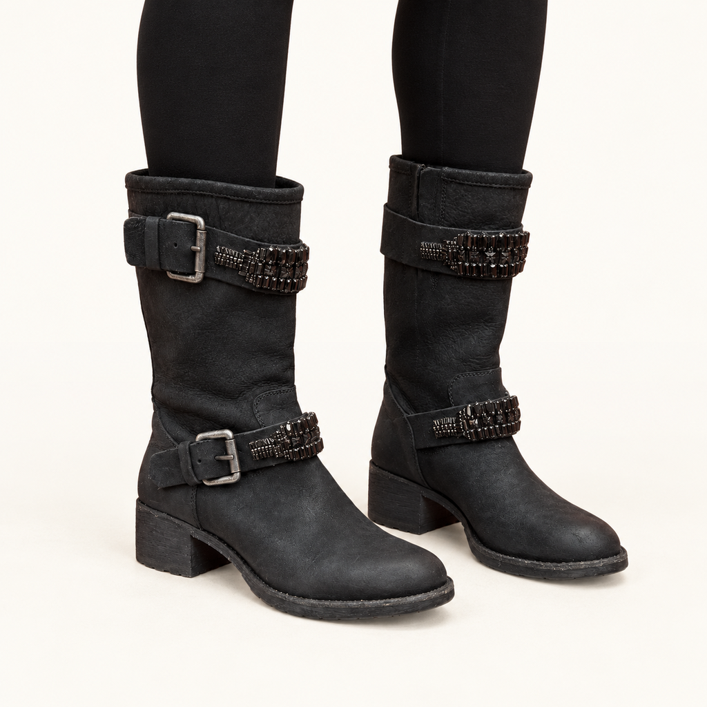 Vera Wang Lavender Black Boots