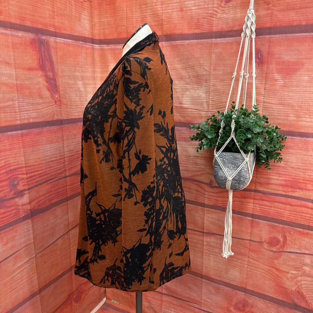 SOFT SURROUNDINGS RUST BLACK CARDIGAN SIZE LARGE