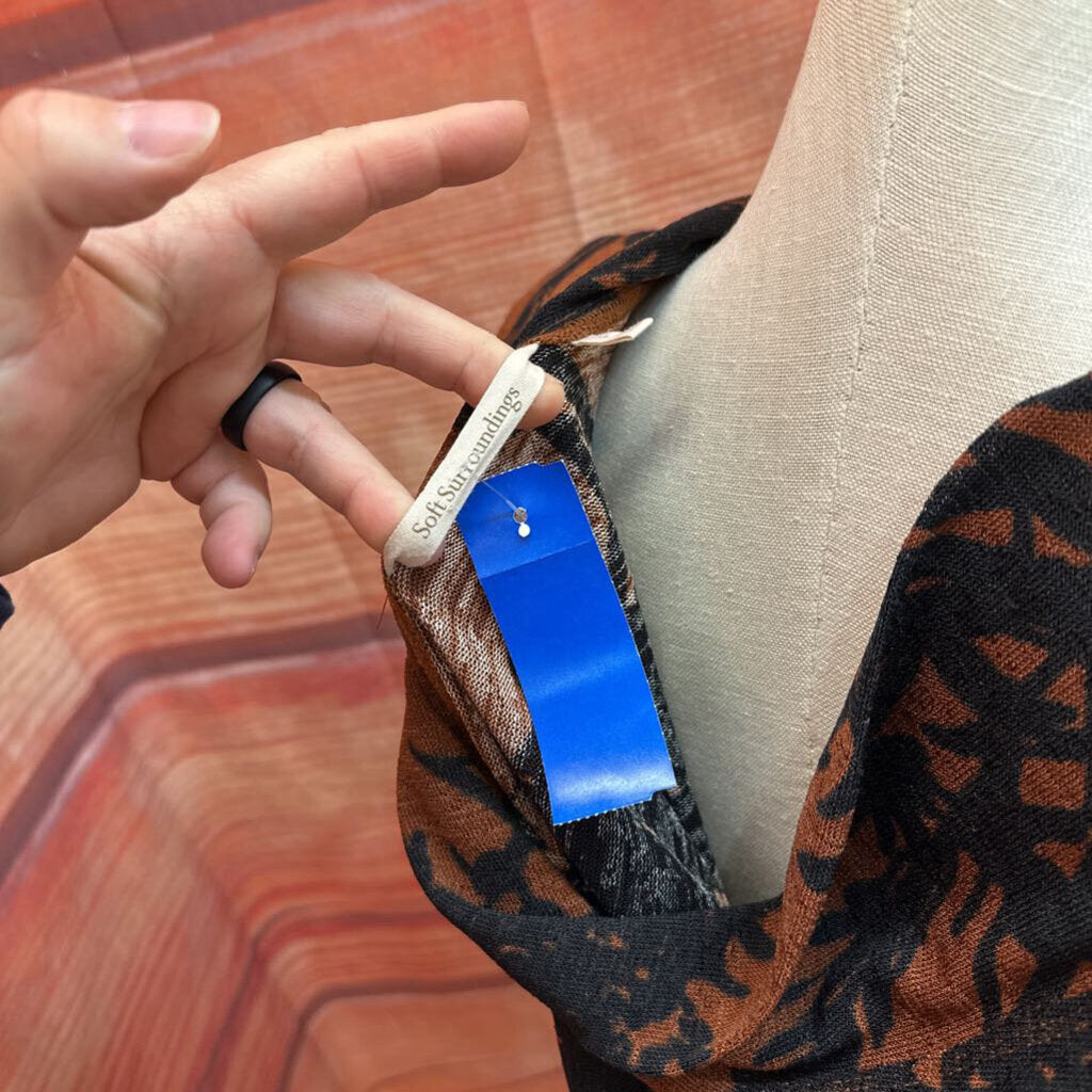 SOFT SURROUNDINGS RUST BLACK CARDIGAN SIZE LARGE