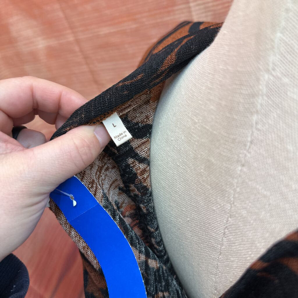 SOFT SURROUNDINGS RUST BLACK CARDIGAN SIZE LARGE