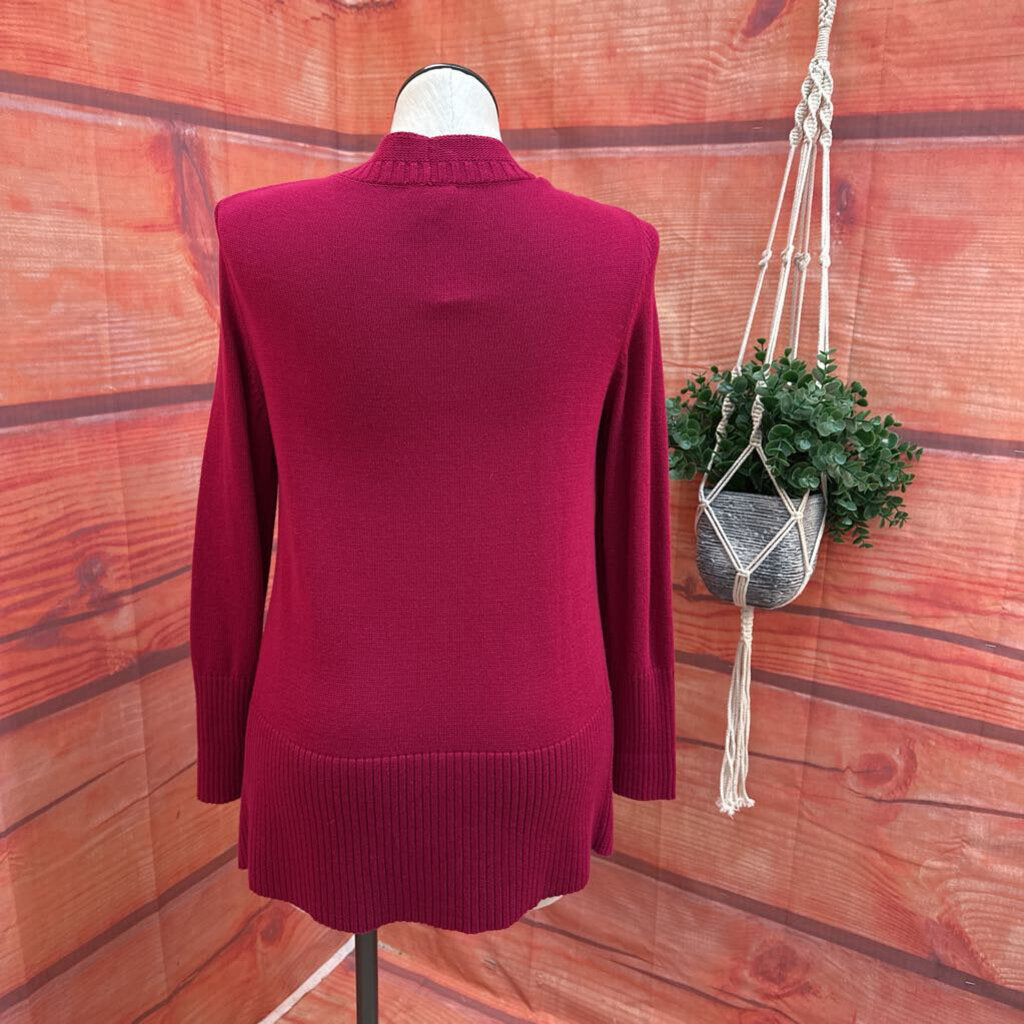 TALBOTS PINKISH RED CARDIGAN SIZE LARGE