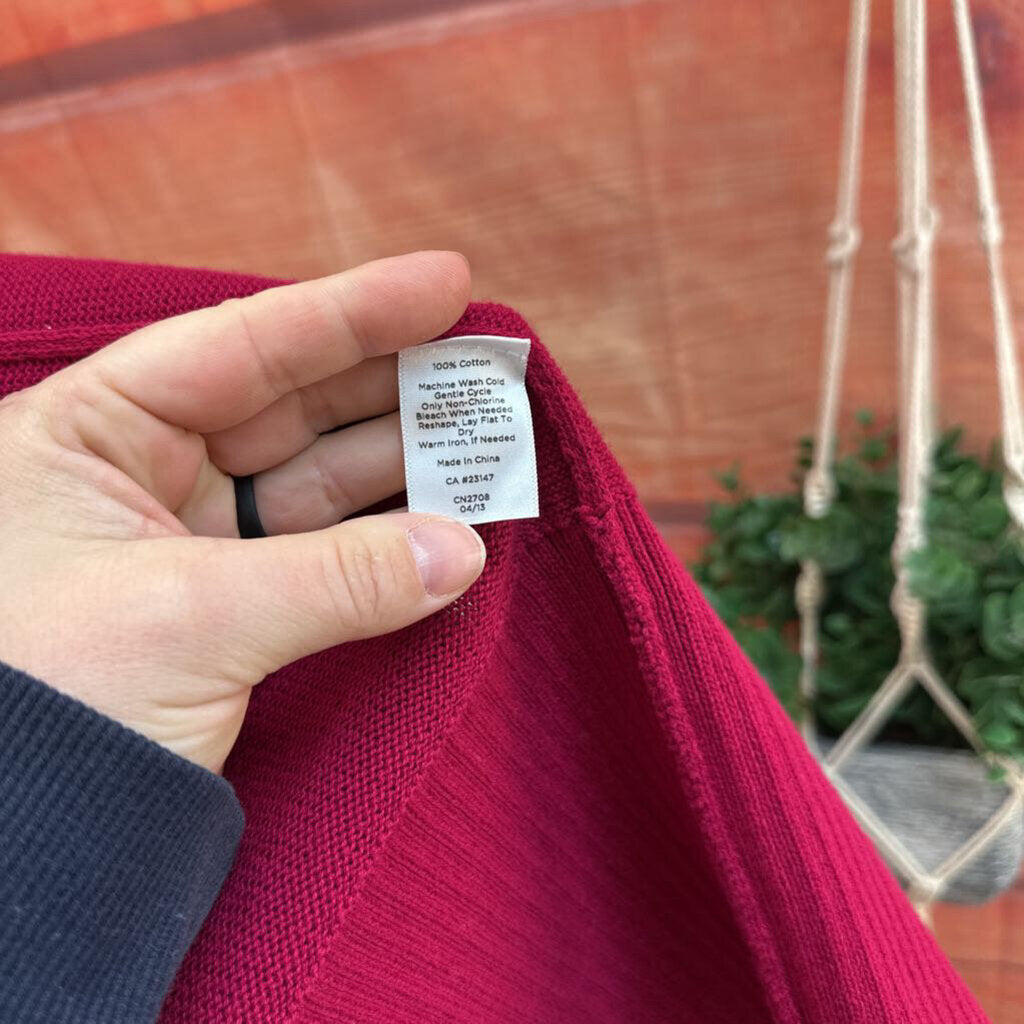 TALBOTS PINKISH RED CARDIGAN SIZE LARGE