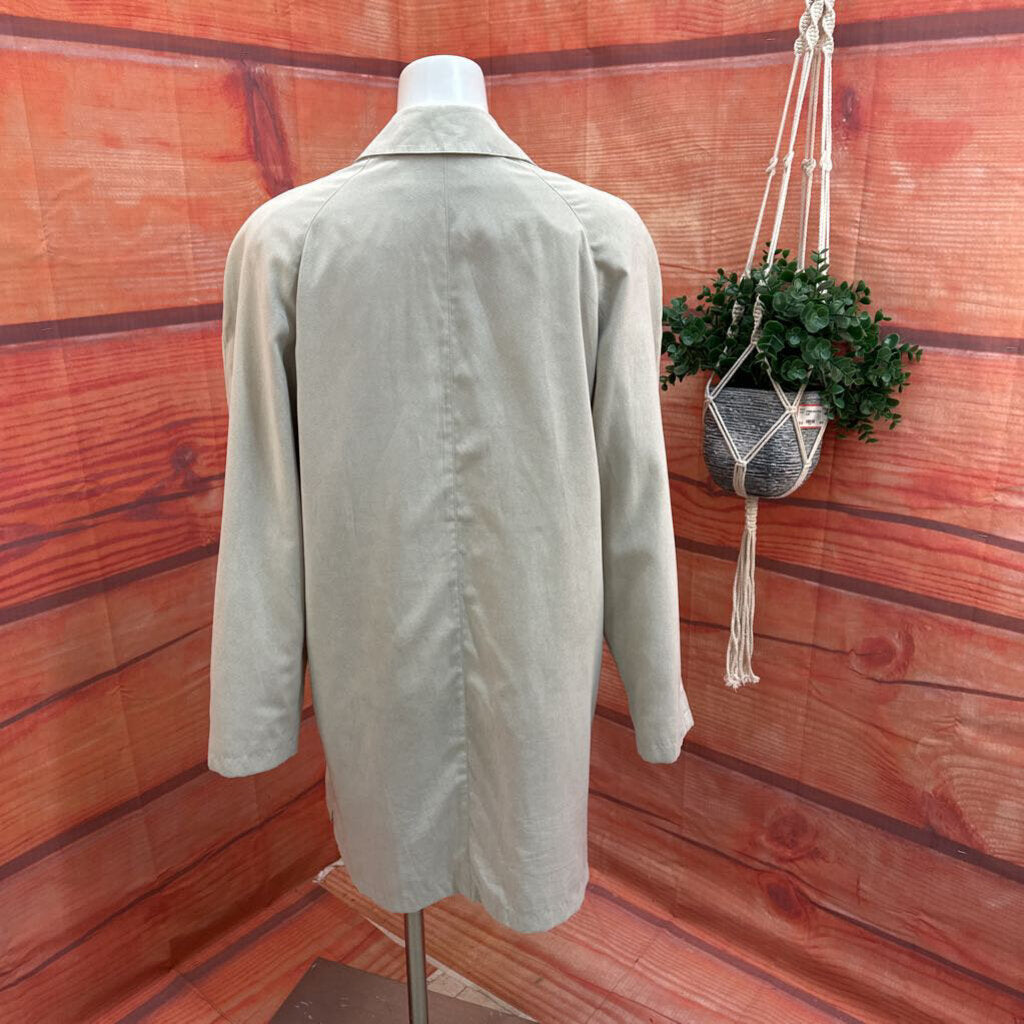 LONDON FOG BEIGE MICROFIBER JACKET SIZE MEDIUM