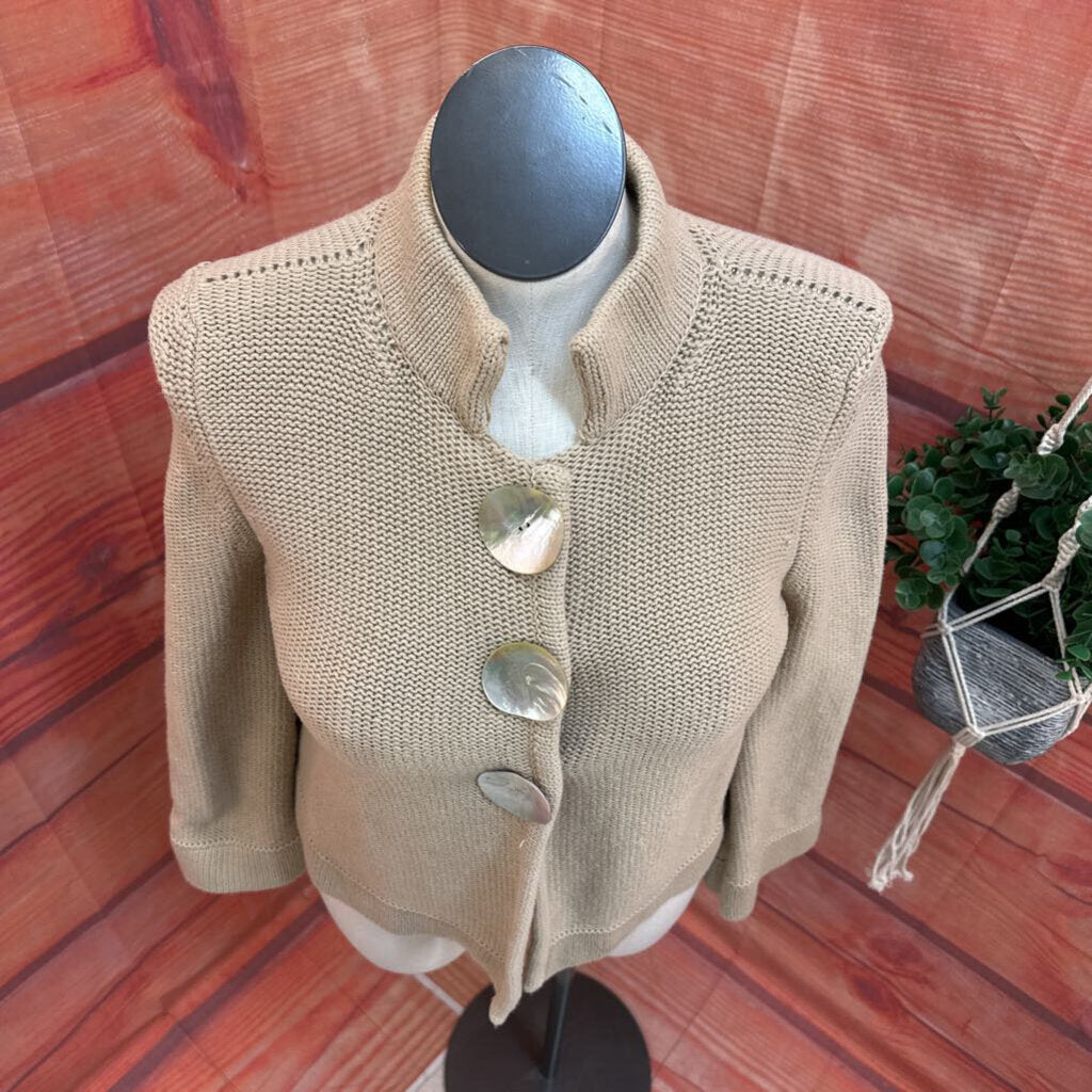 RONI ZILKHA TAN SWEATER SIZE LARGE