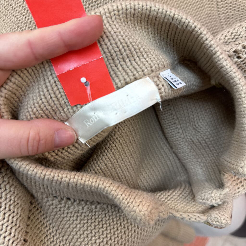 RONI ZILKHA TAN SWEATER SIZE LARGE