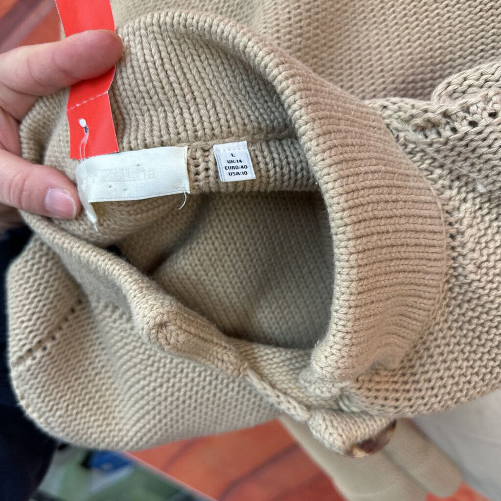 RONI ZILKHA TAN SWEATER SIZE LARGE