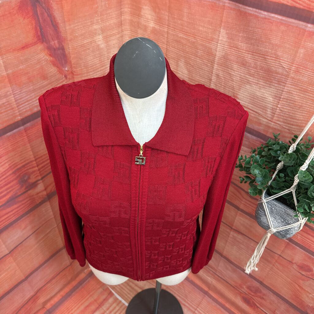 ST JOHN SPORT RED JACKET SIZE LARGE