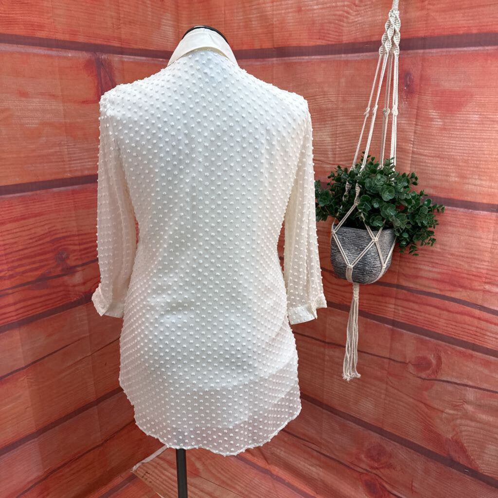 J MCLAUGHLIN IVORY TOP SIZE LARGE