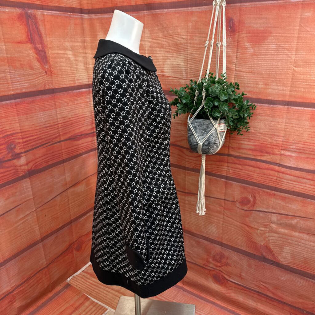 SAVIDA BLACK WHITE COAT SIZE 8