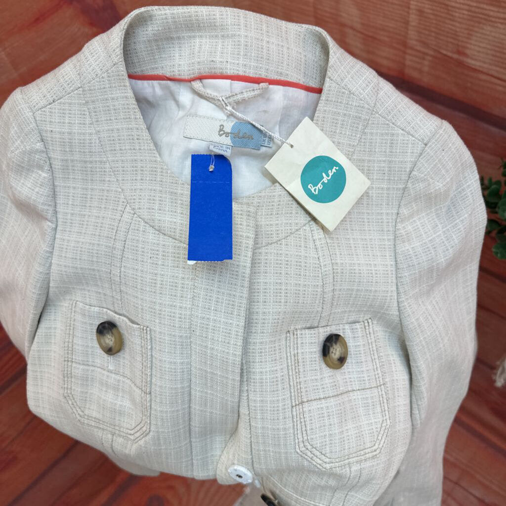 NWOT BODEN BEIGE COAT SIZE 6