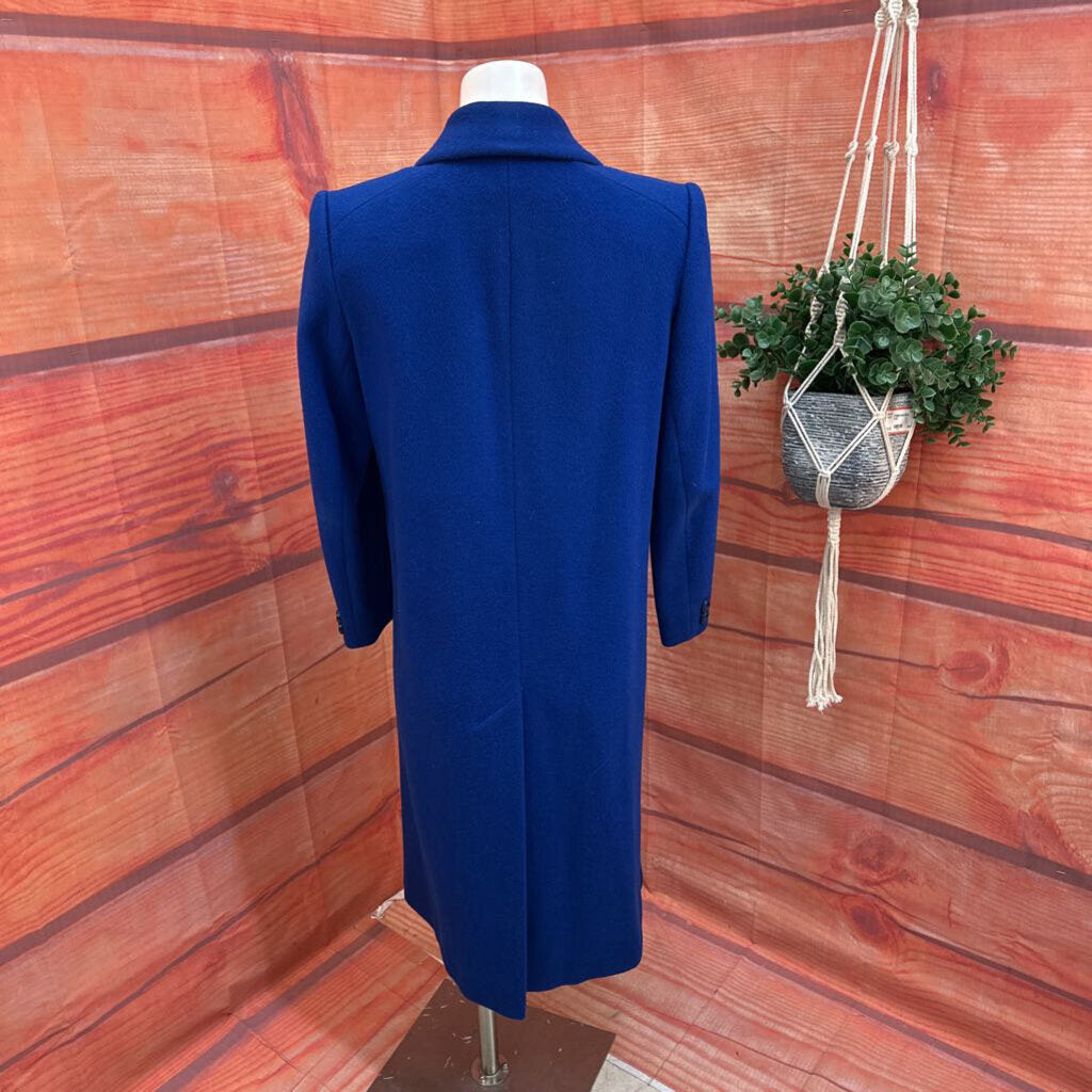 VINTAGE BURT NEWMAN BLUE LONG COAT SIZE 4p