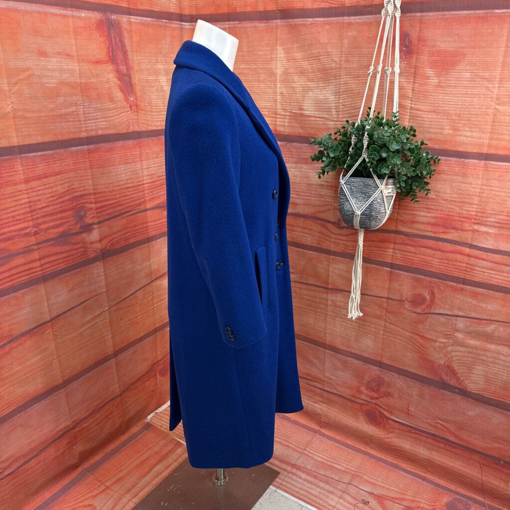 VINTAGE BURT NEWMAN BLUE LONG COAT SIZE 4p