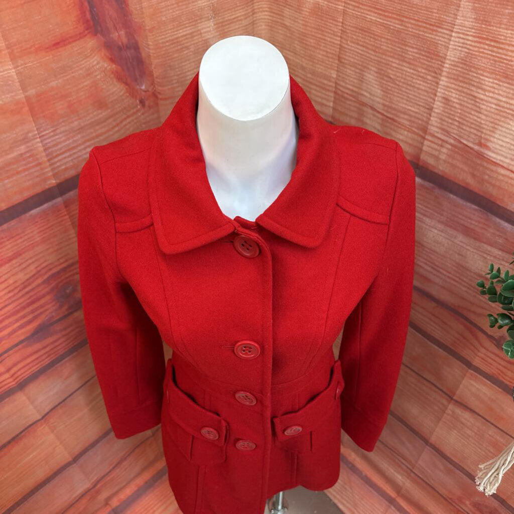 TULLE RED COAT SIZE MEDIUM