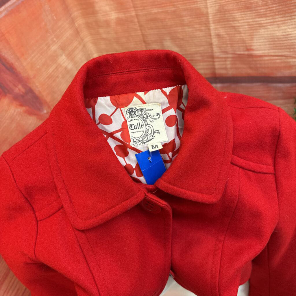 TULLE RED COAT SIZE MEDIUM
