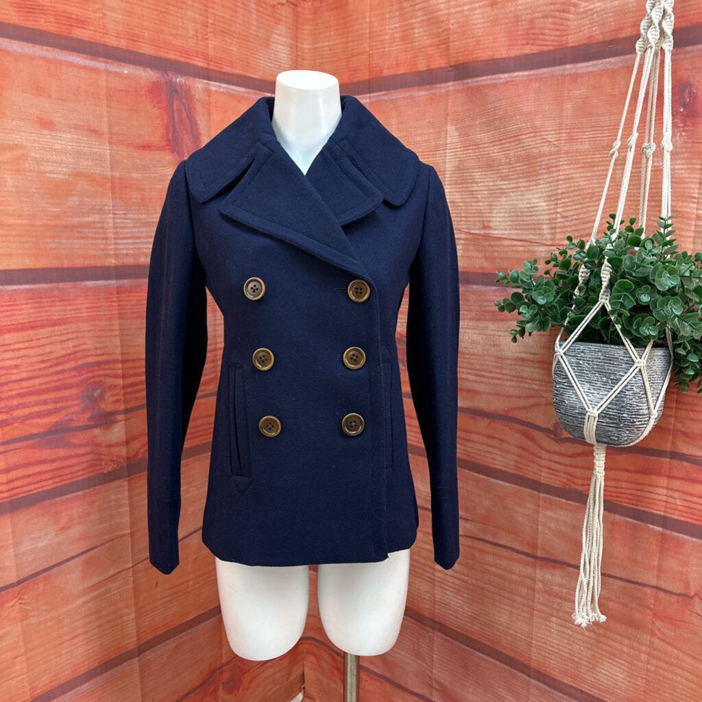 J CREW NAVY PEACOAT SIZE XS