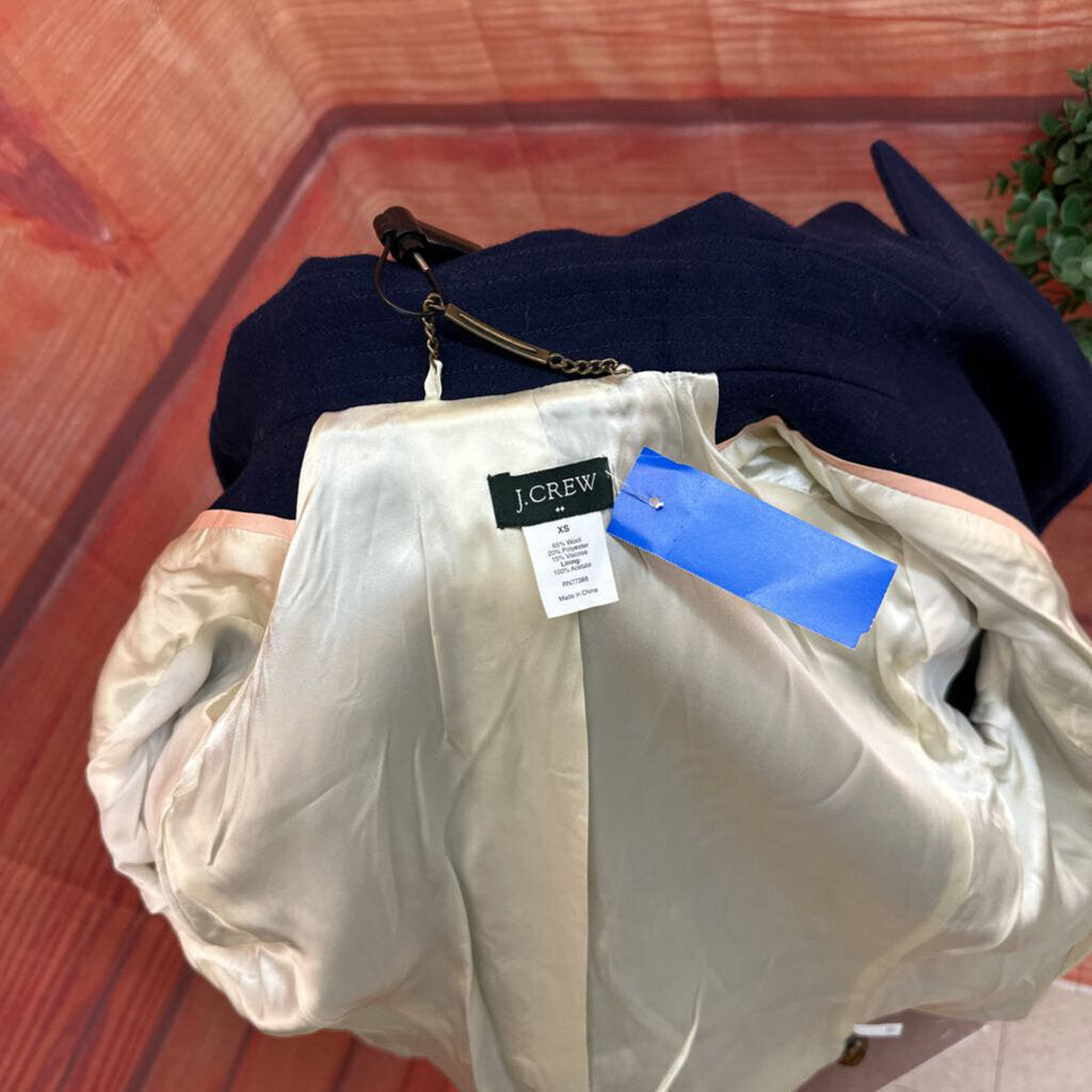 J CREW NAVY PEACOAT SIZE XS