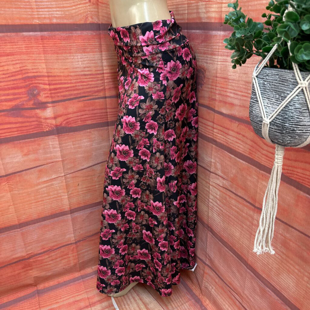 NWT LULAROE PINK ROSE MAXI SIZE MEDIUM