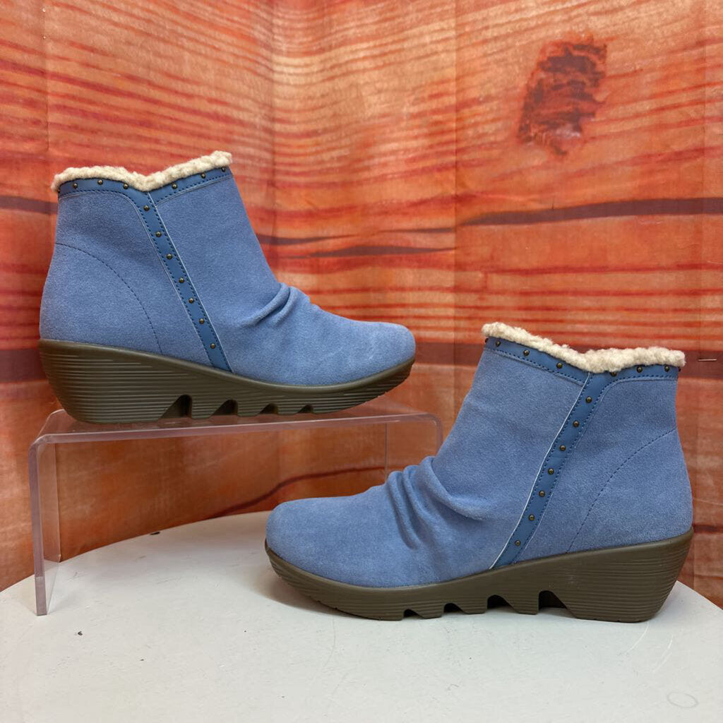 Skechers Blue Soft Boots with Fleece Lining