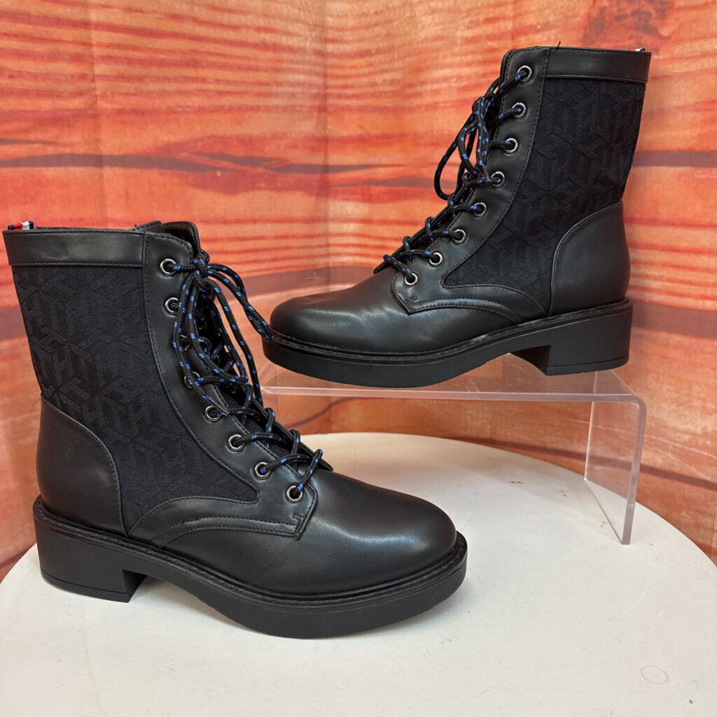 Tommy Hilfiger Black Combat Boots