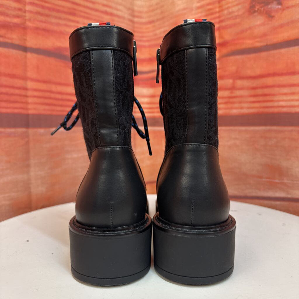 Tommy Hilfiger Black Combat Boots