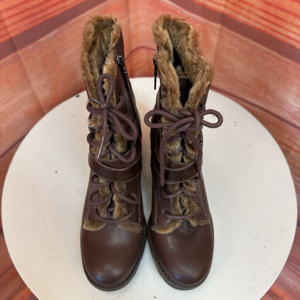 UGG Brown Faux Fur Lined Heeled Boots