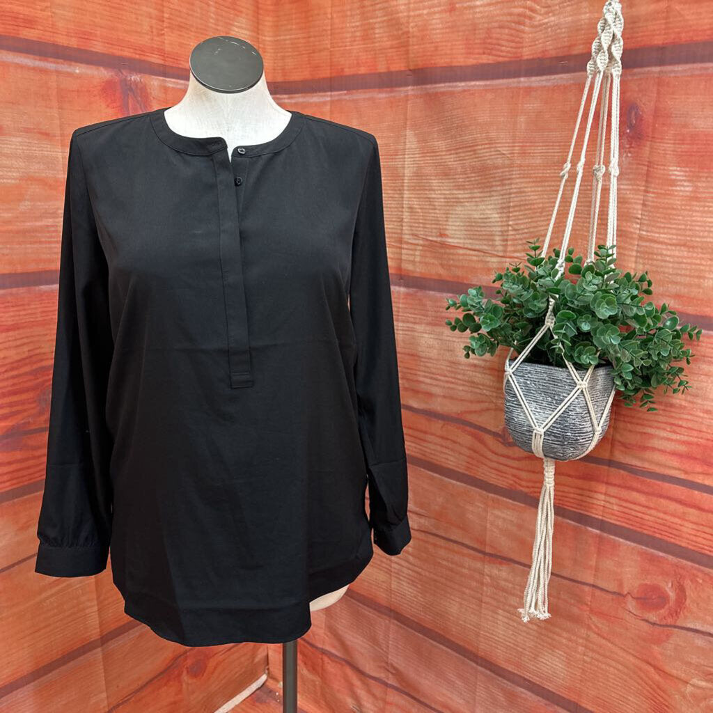 Women's Black Long Sleeve Blouse