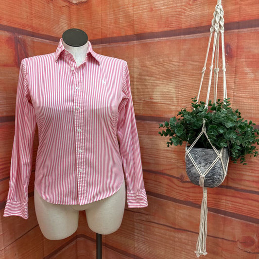 Ralph Lauren Sport Pink Striped Slim Fit Shirt