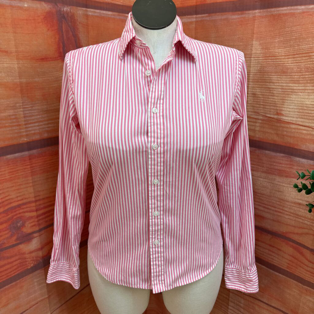 Ralph Lauren Sport Pink Striped Slim Fit Shirt