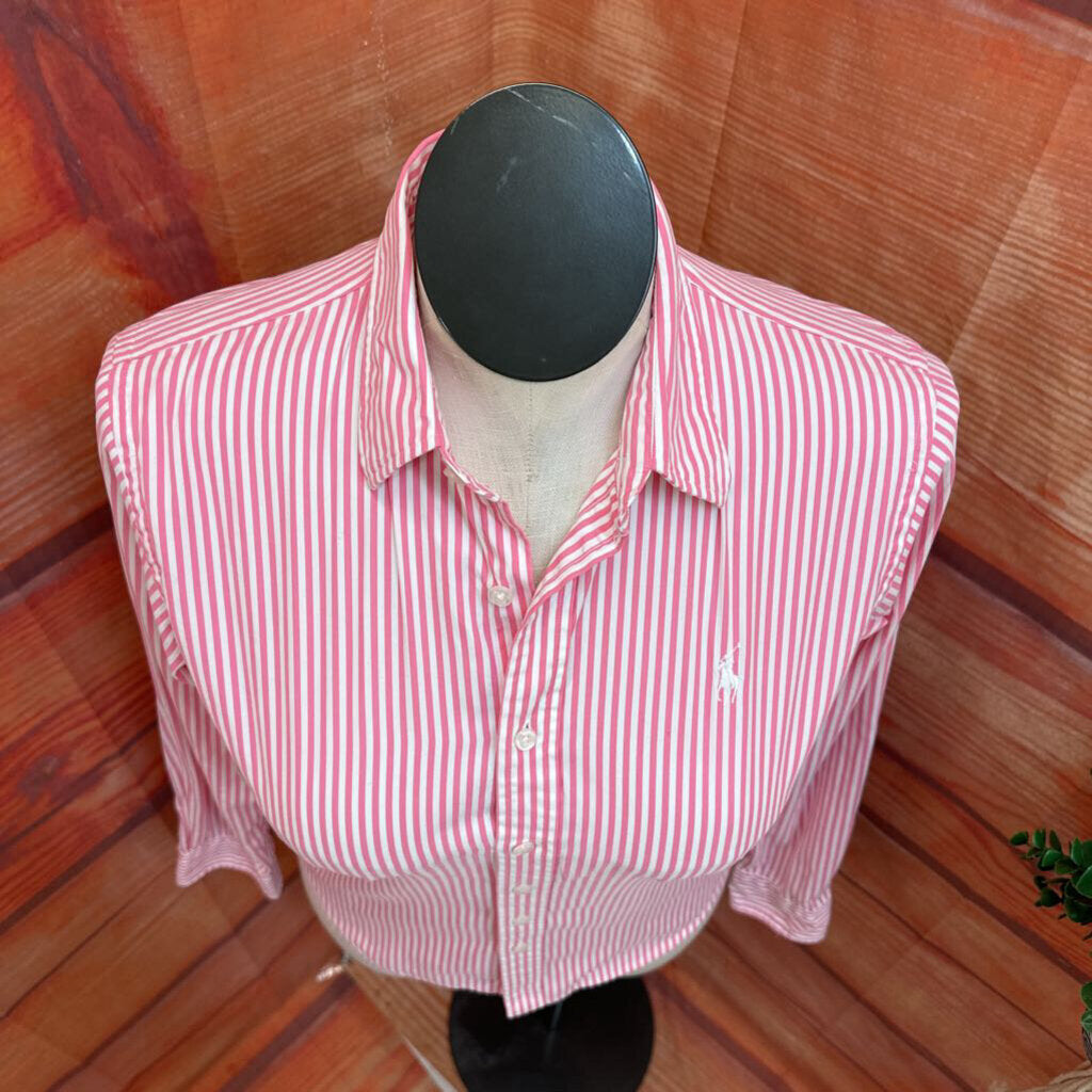 Ralph Lauren Sport Pink Striped Slim Fit Shirt