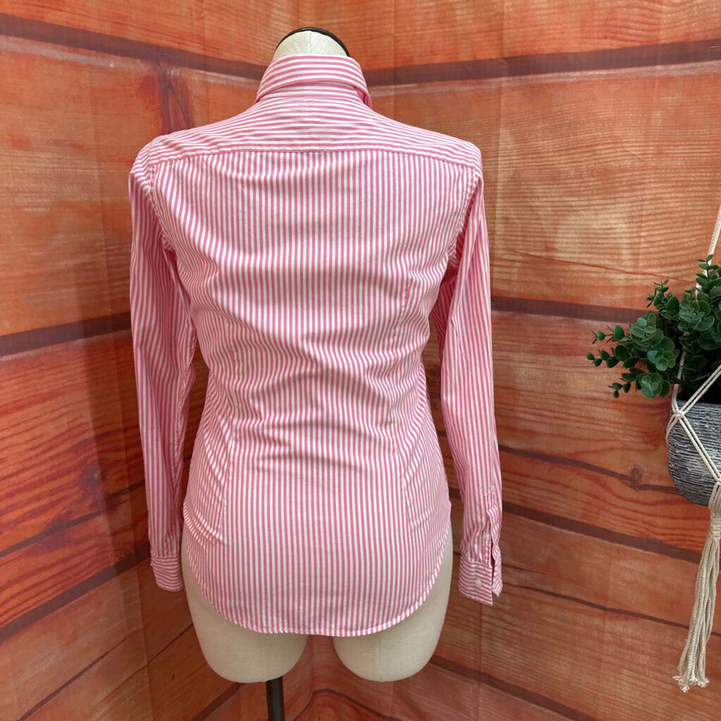 Ralph Lauren Sport Pink Striped Slim Fit Shirt