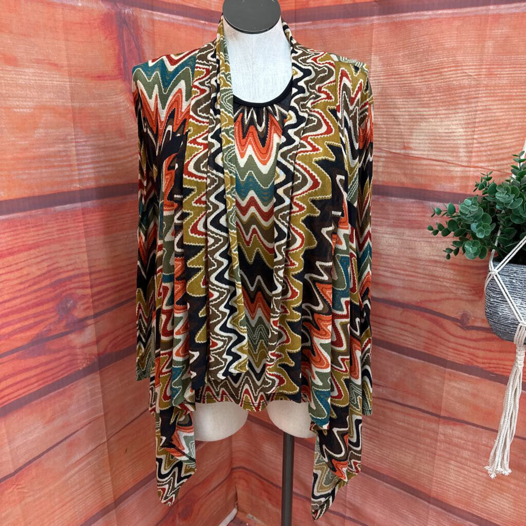 Cubism Patterned Kimono