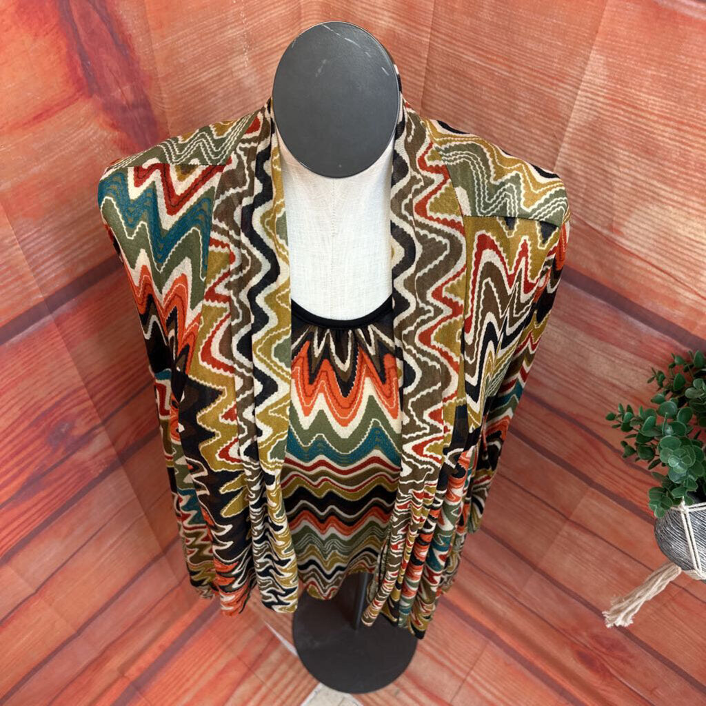 Cubism Patterned Kimono