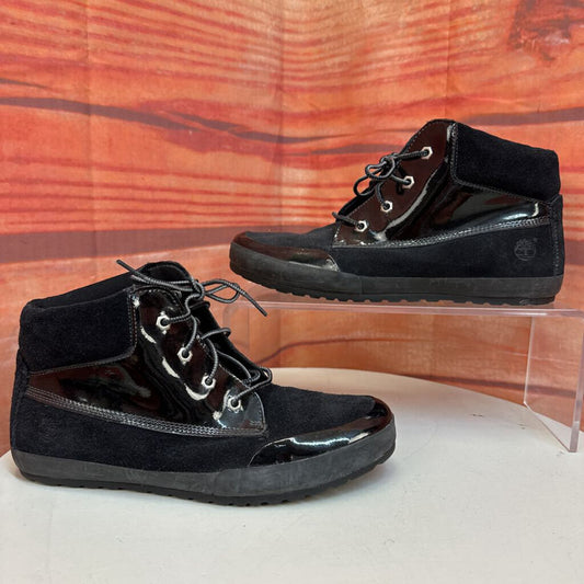 Women's Black Leather Upper Boots