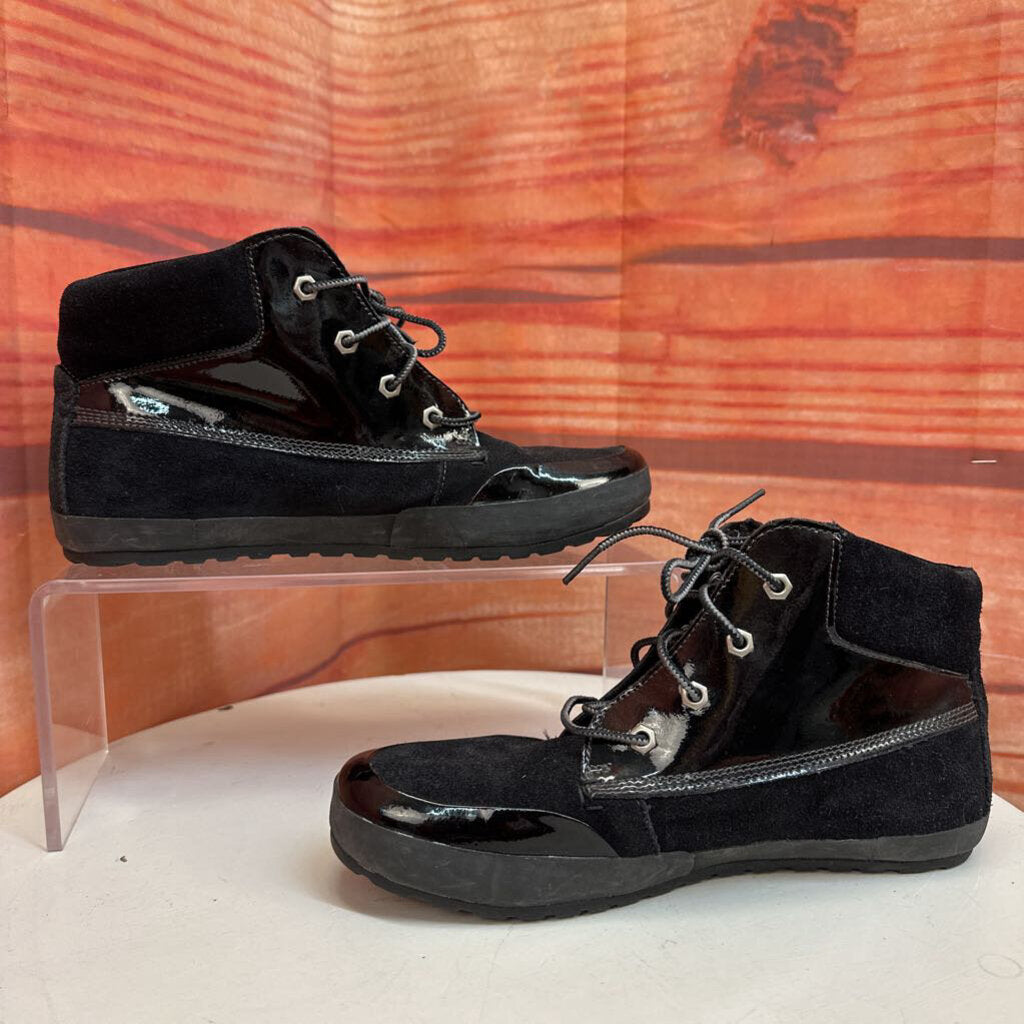 Women's Black Leather Upper Boots