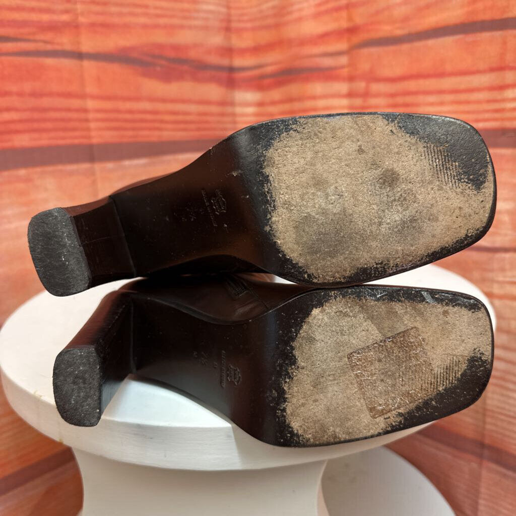 Via Spiga Brown Leather Knee-High Heeled Boots