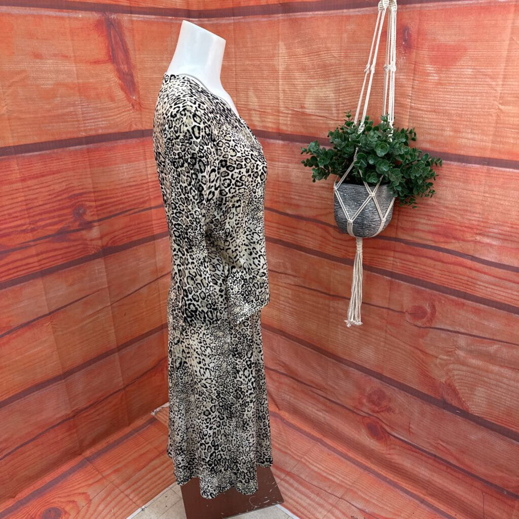 Ciara Sunwoo Women's Leopard Print Wrap Dress