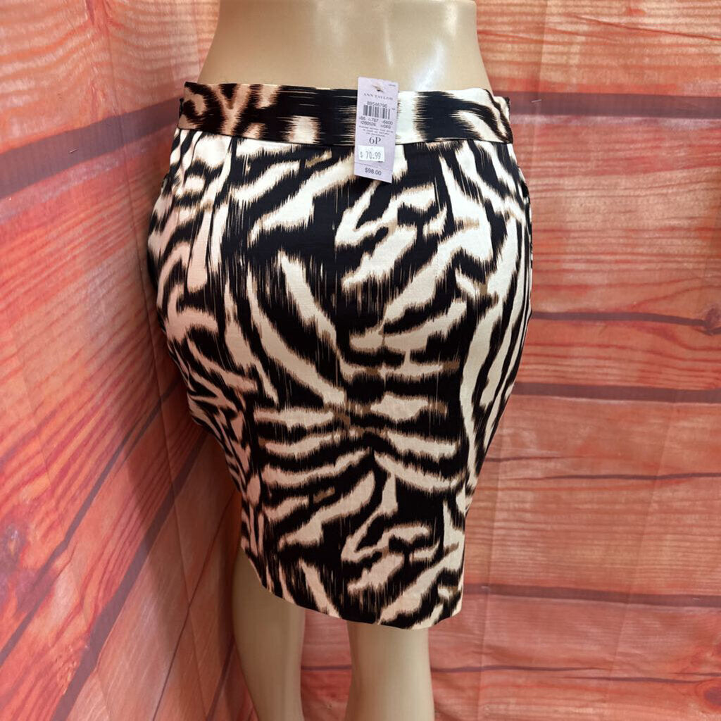 Ann Taylor Petite Zebra Print Skirt