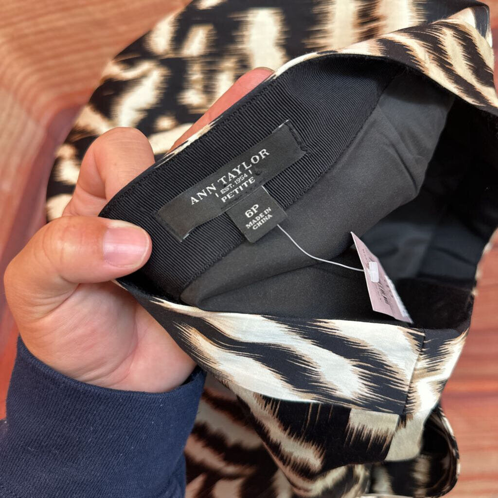 Ann Taylor Petite Zebra Print Skirt
