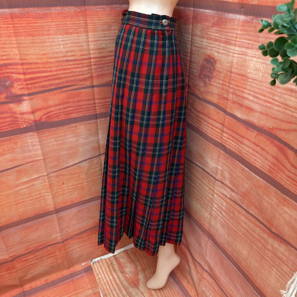 Talbots Red Plaid Skirt