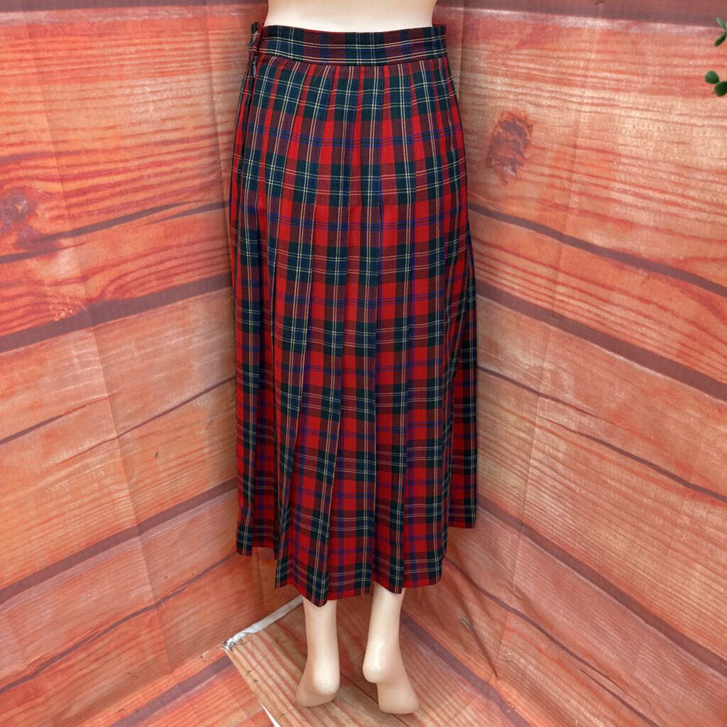 Talbots Red Plaid Skirt