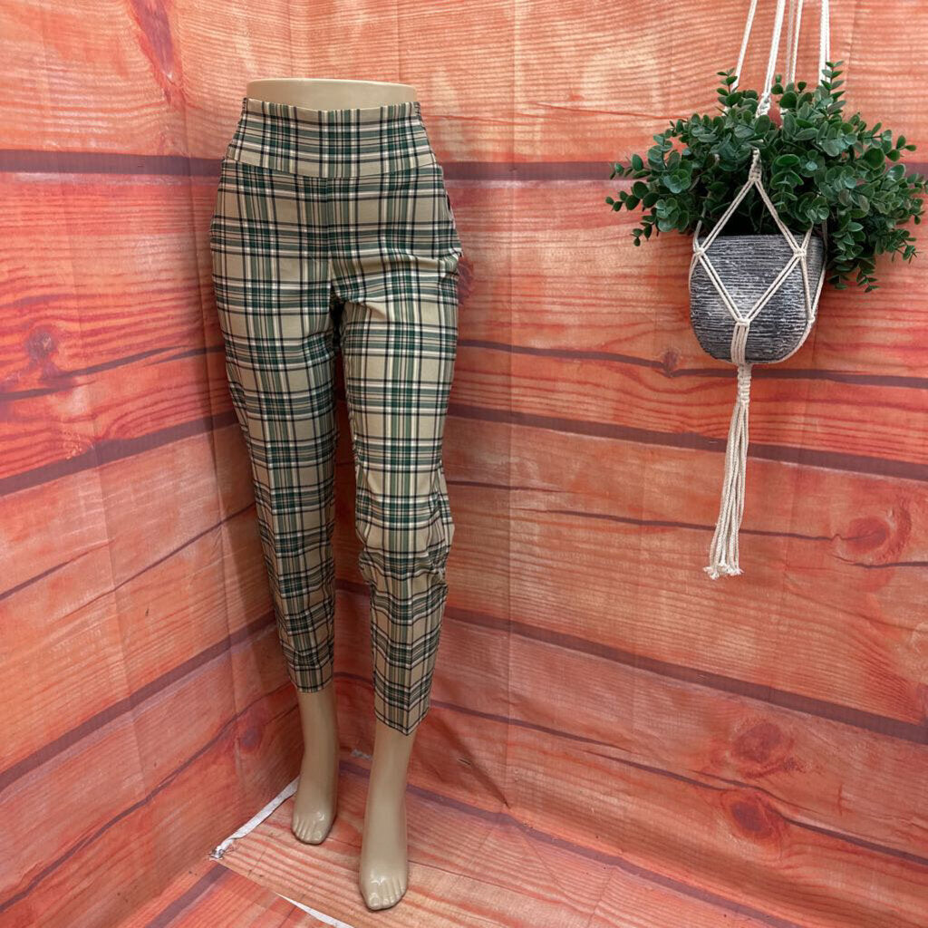 Soho Women's Ankle Length Plaid Pants