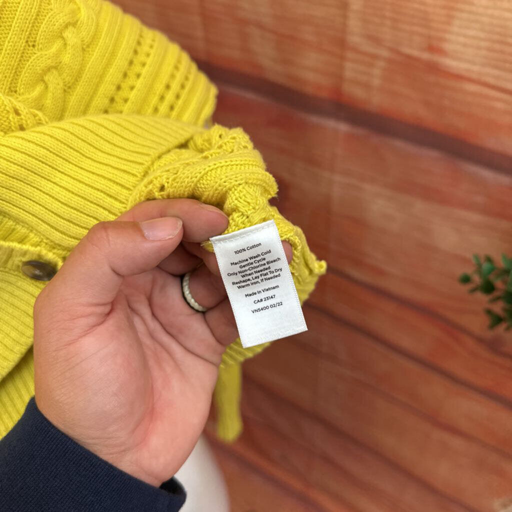 Talbots Women's Yellow Knitted Cardigan