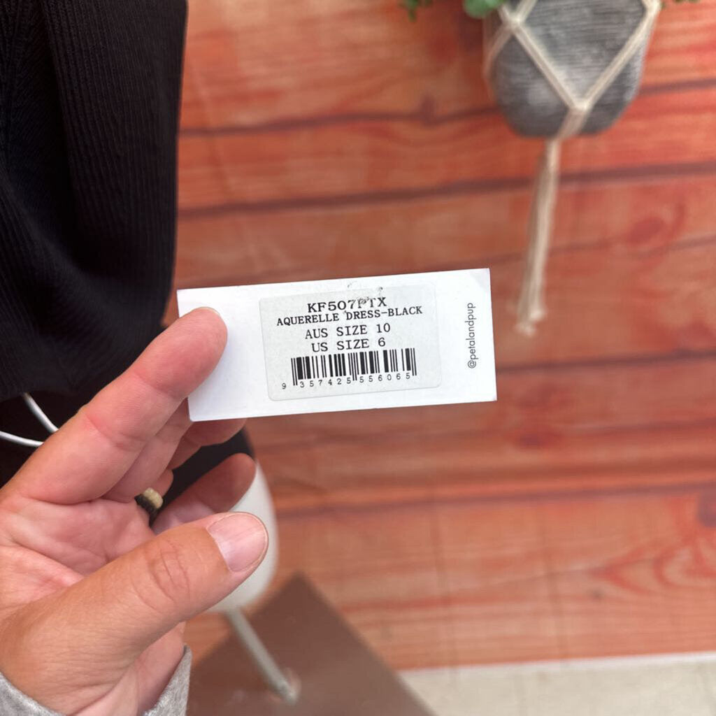 Petal + Pup Black Ribbed Dress