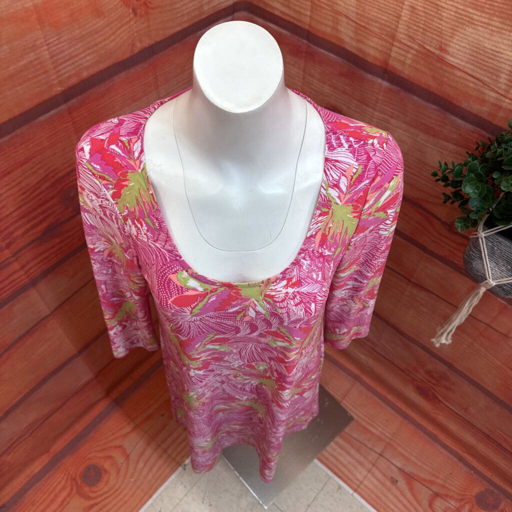 Cappagallo Tropical Pink Multi Dress