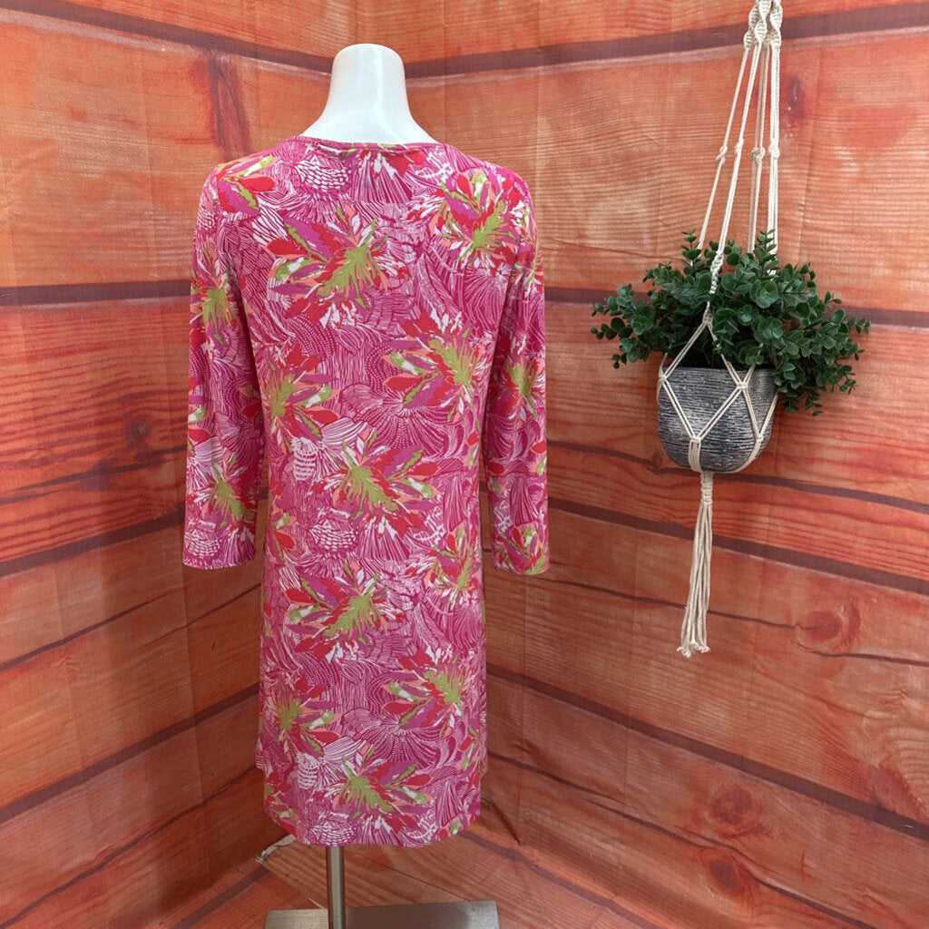 Cappagallo Tropical Pink Multi Dress
