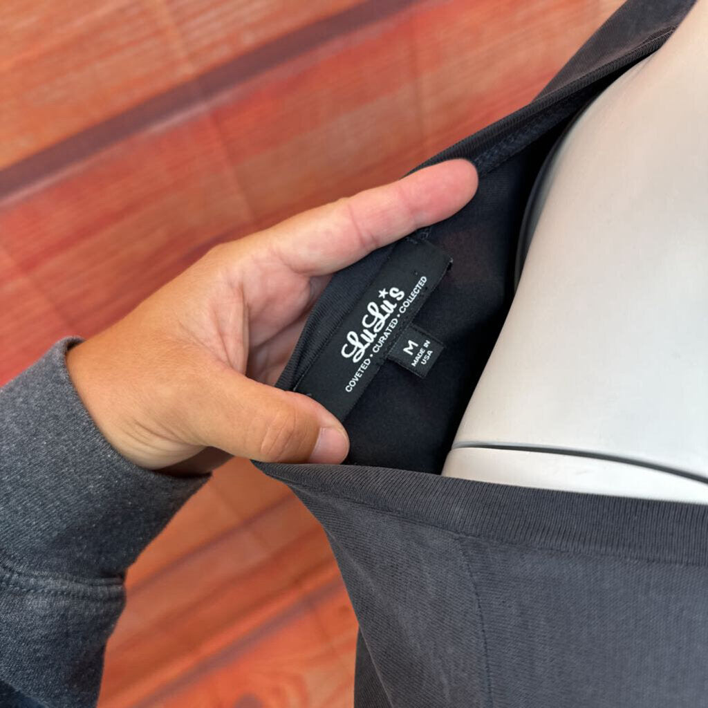 LuLu's Women's Gray Draped Dress