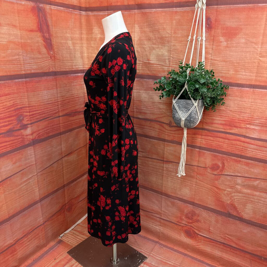 Michael Kors Floral Tie Neck Dress