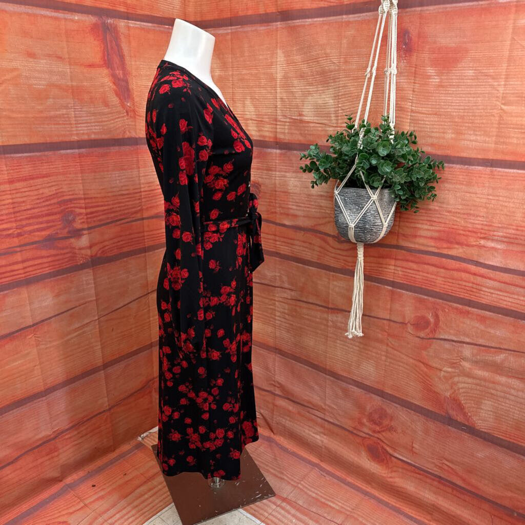 Michael Kors Floral Tie Neck Dress
