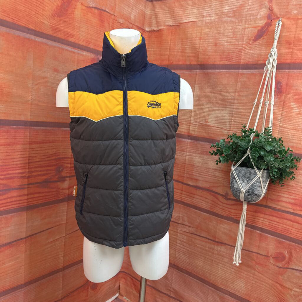 Vintage Superdry Color Block Puffer Vest