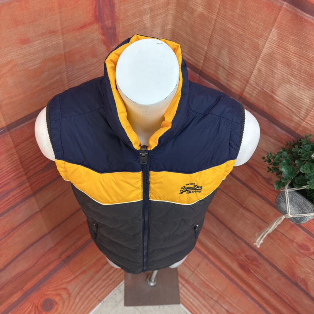 Vintage Superdry Color Block Puffer Vest